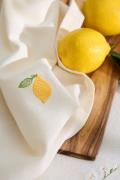 Stofserviet Summer Vibes – butter cream med citron