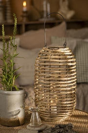 Lygte søgræs og metal m/glasindsats