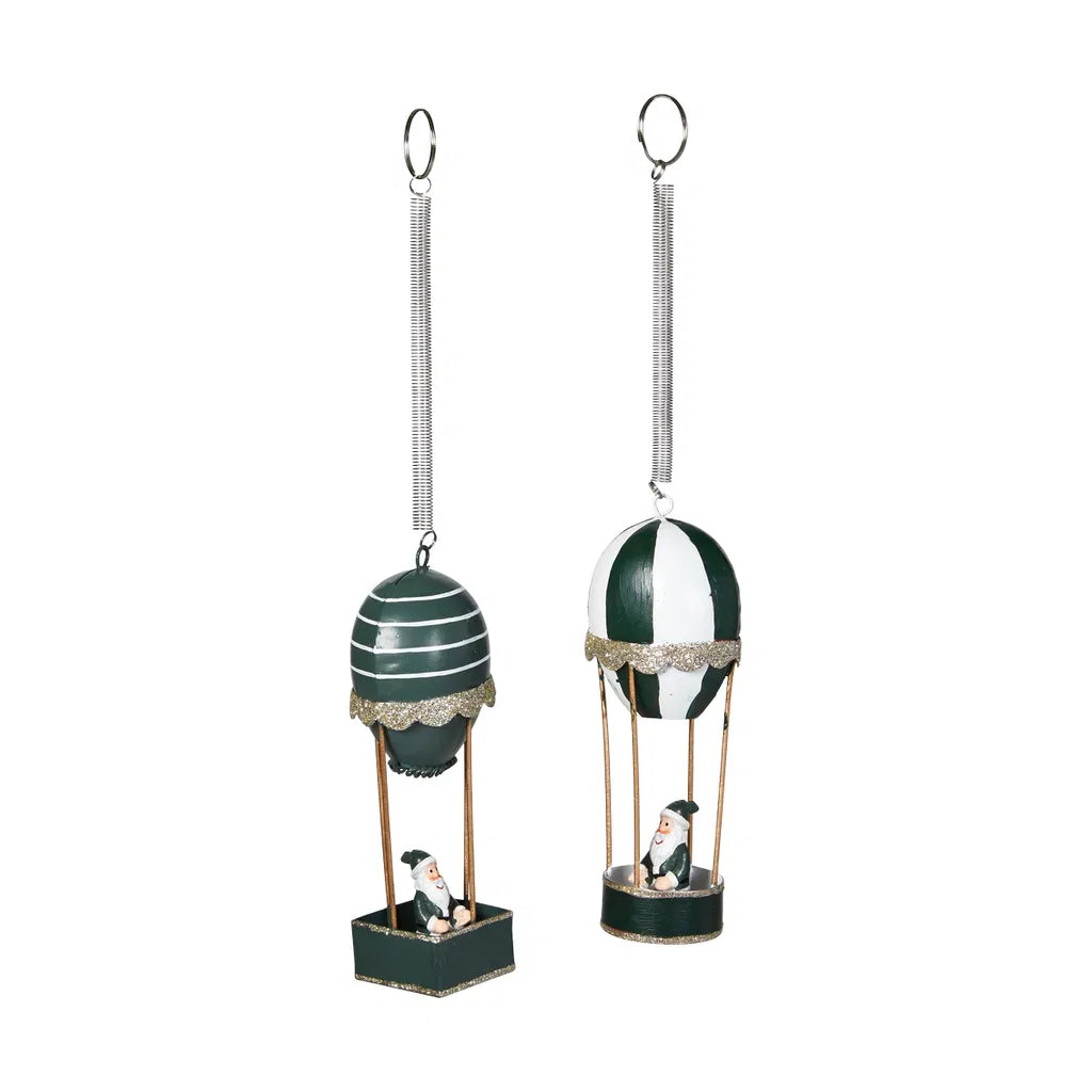 Julemand i luftballon grøn