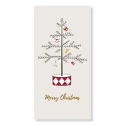 Juleservietter med juletræ – 16 stk., 20 × 10 cm