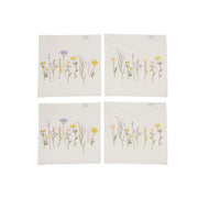Mundservietter med sommerblomster – 4 stk., 40x40 cm