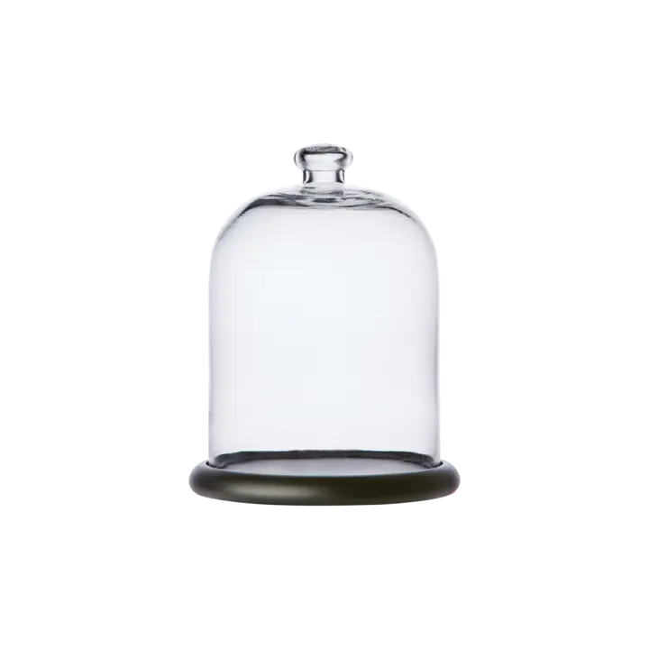 Bella glasklokke – mundblæst glas & træ