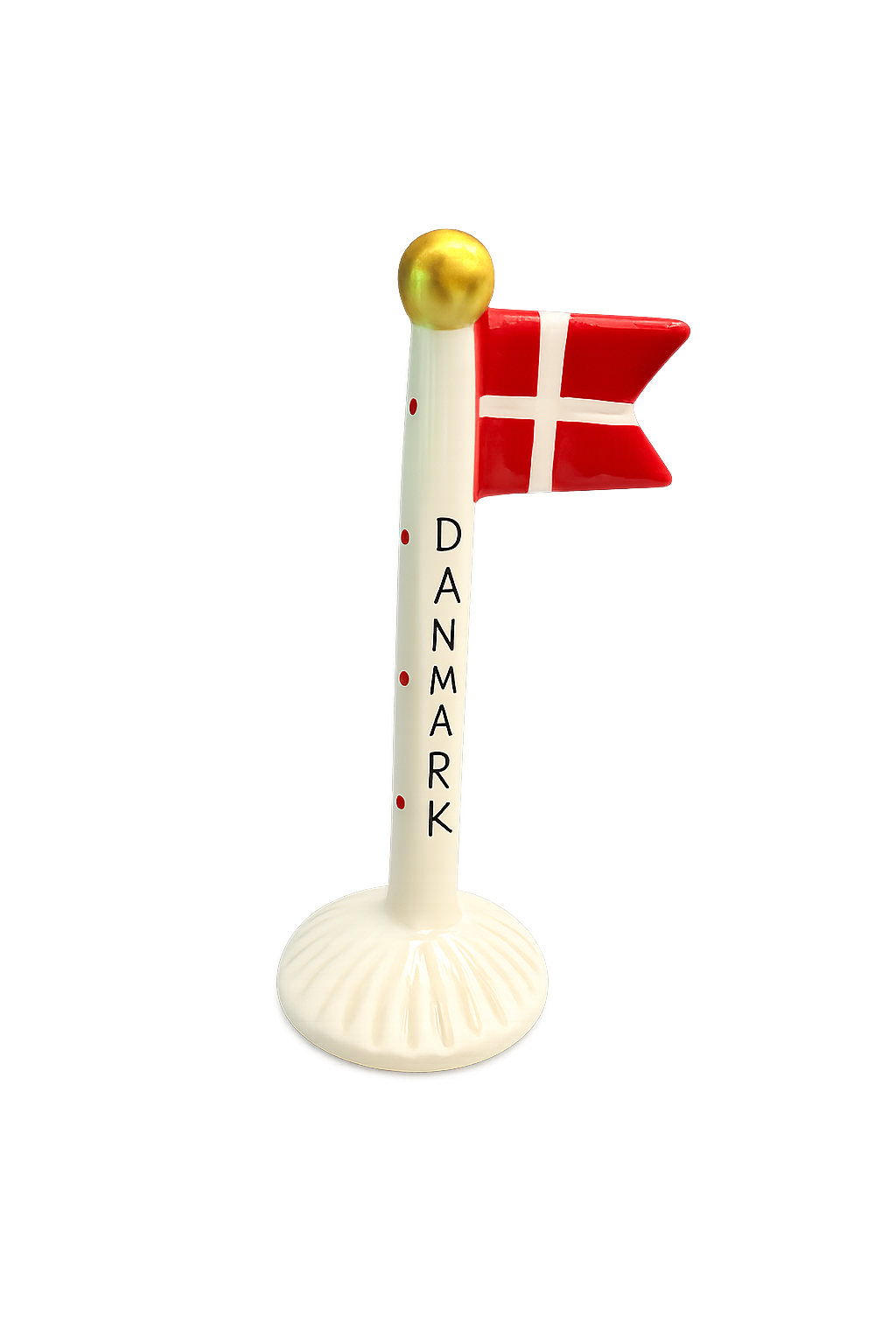 Keramisk Flagstang "Danmark" – Håndlavet Dansk Design & Dekoration