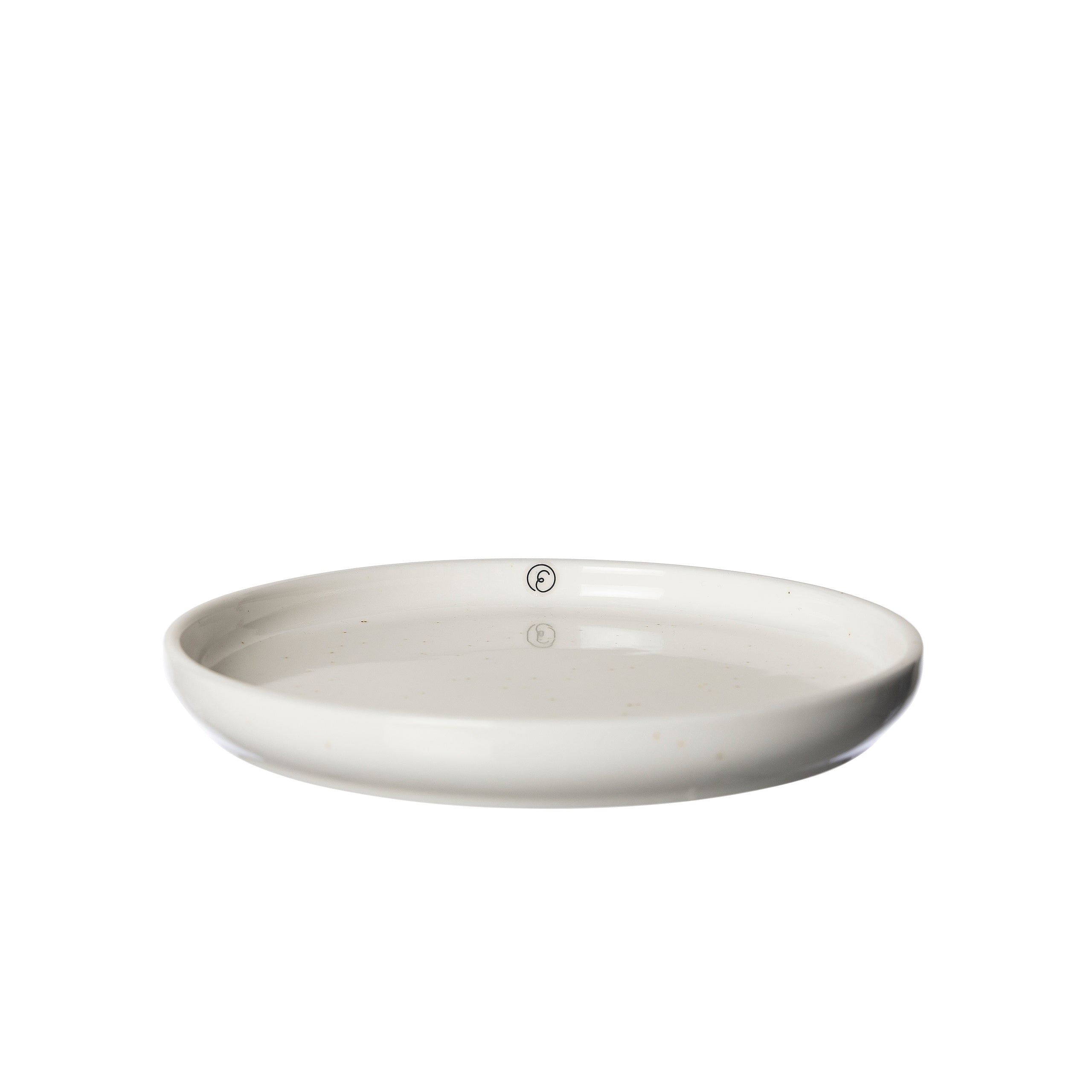 Tallerken porcelæn, vanilje
