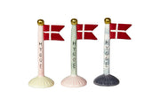 Dansk Flag med "Hygge" – Keramisk Bordflag i Nordisk Design