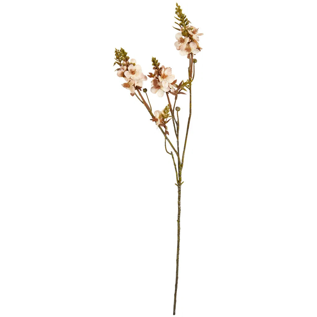 Kunstig ridderspore i rosa med naturtro blomster og lang stilk – BiMe.dk