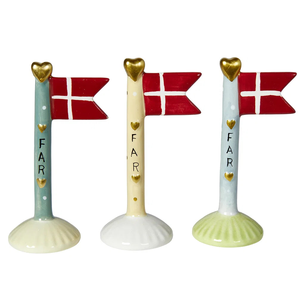 Dansk flag til far med hjerte | Hygge & gaveidé