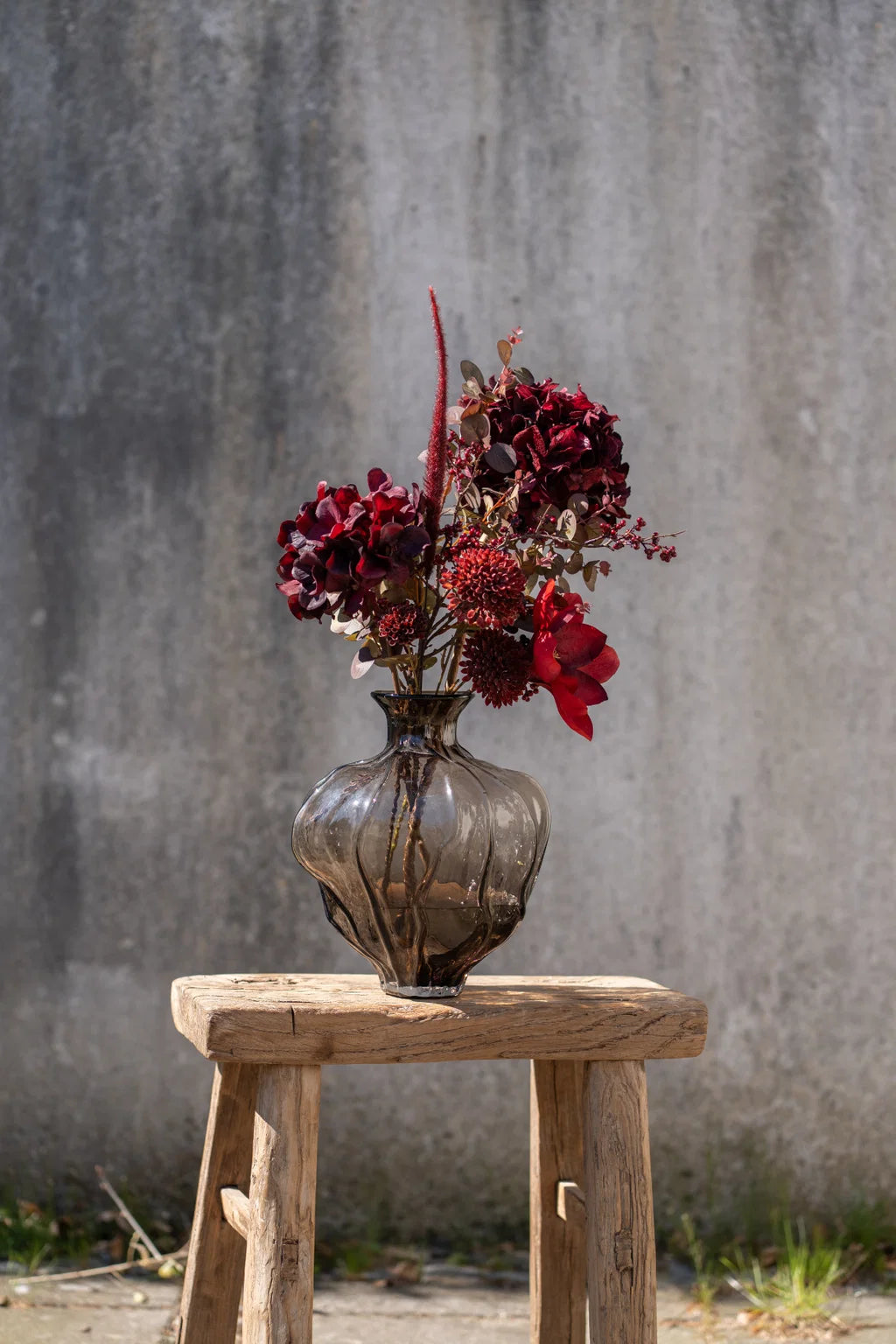 Kunstig Hortensia Bordeaux – Naturtro Kunstig Blomst