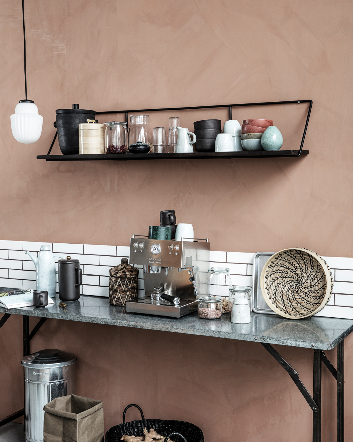 House doctor shelf, Wired, Black stain