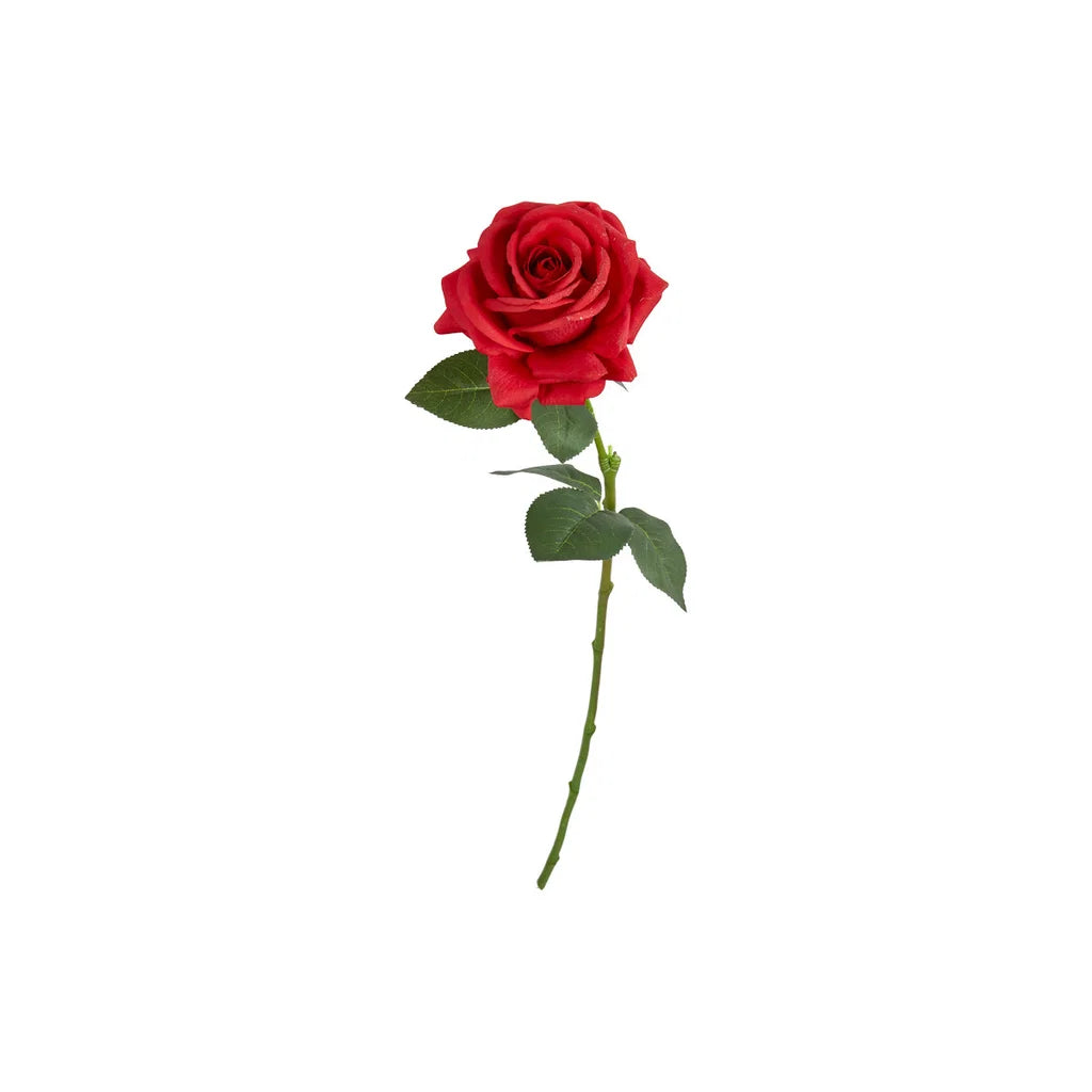 Luksus kunstig rød rose – elegant og naturtro dekoration