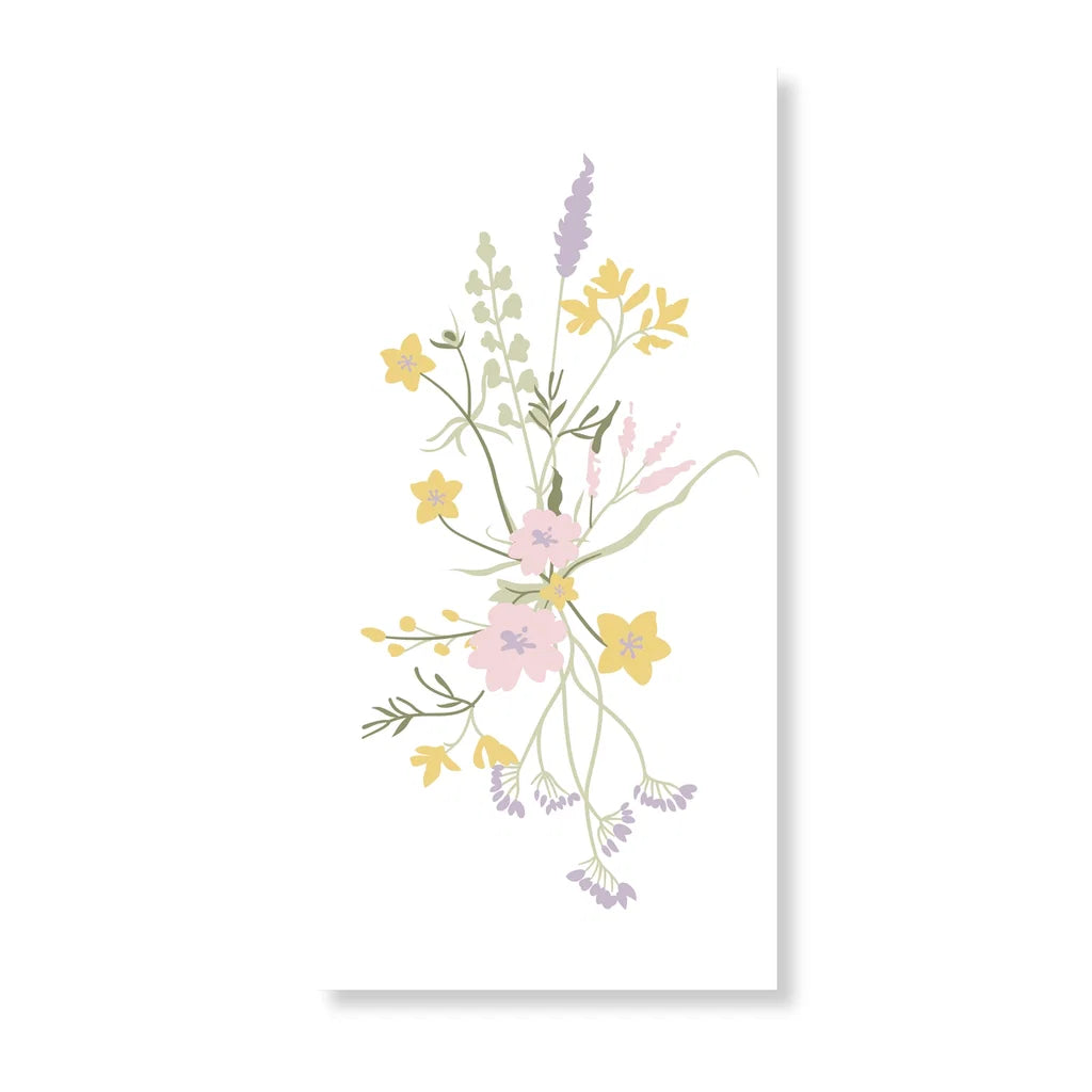 Blomstrede Servietter i Pastelfarver – Elegant Borddækning & Sommerstemning