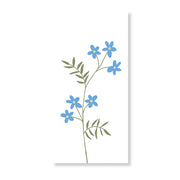 Elegant serviet med blå blomster – hvid papirserviet til borddækning | BiMe.dk